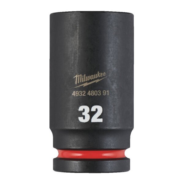 Μακρύ Καρυδάκι Κρούσης SHOCKWAVE 3/4" 32mm Milwaukee από χάλυβα υψηλής αντοχής για κρουστικά κλειδιά.