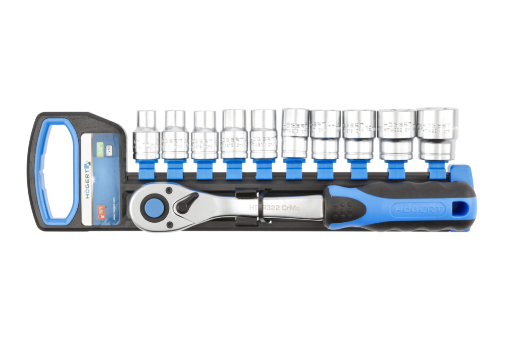 ΣΕΤ ΚΑΡΥΔ.+ΚΑΣΤΑΝΙΑ 1/2", CrV steel, 72 T, 11 pcs