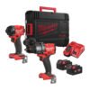Σετ 2 Εργαλείων M18 FUEL FPP2A3-502X Milwaukee με κρουστικό δράπανο, παλμικό κατσαβίδι, μπαταρίες 5.0Ah και βαλίτσες HD Box.